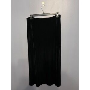Vintage Lauren Ralph Lauren Black Velour Maxi Tudor Skirt SZ Medium NWT Y2K Goth